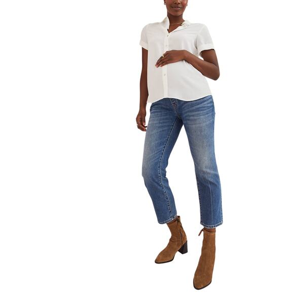 Hatch 'The Over' Blue The Bump Straight Maternity Jean Size 26 - Picture 1 of 5